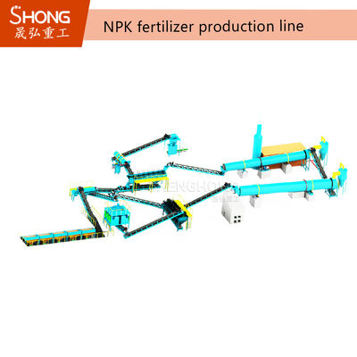 Ligne de granulation d'engrais NPK compatible avec plusieurs matières premières avec granulation par presse à rouleaux et taille de granule réglable